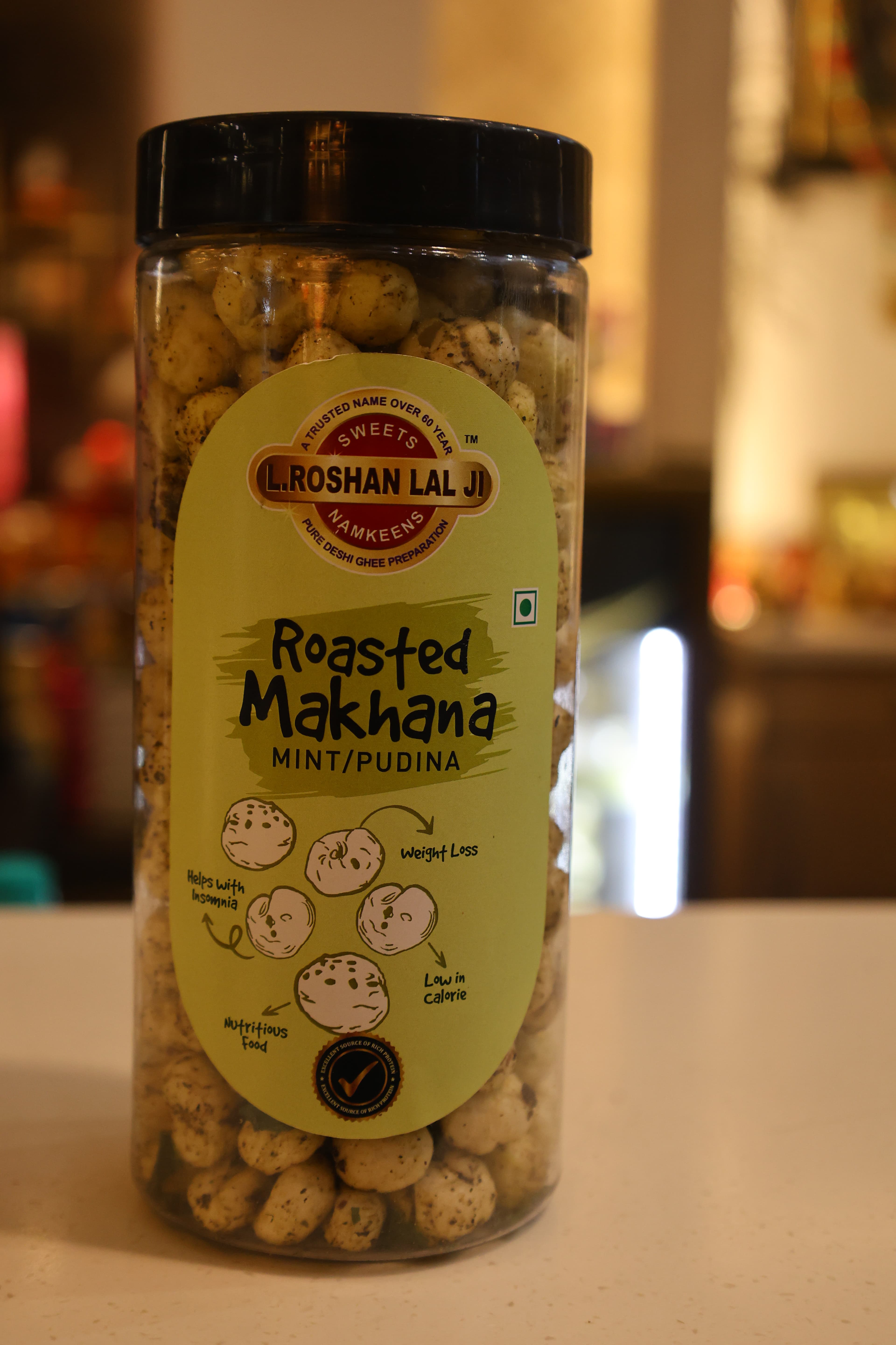 Roasted Makhana Jar - Mint/Pudina